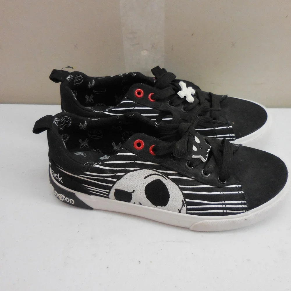 Ground Up Nightmare Before Christmas Jack Skellington Sneakers Black White Men 7